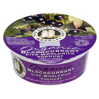 Dairy House Organic Blackcurrant Live Wholemilk Yoghurt (125g)